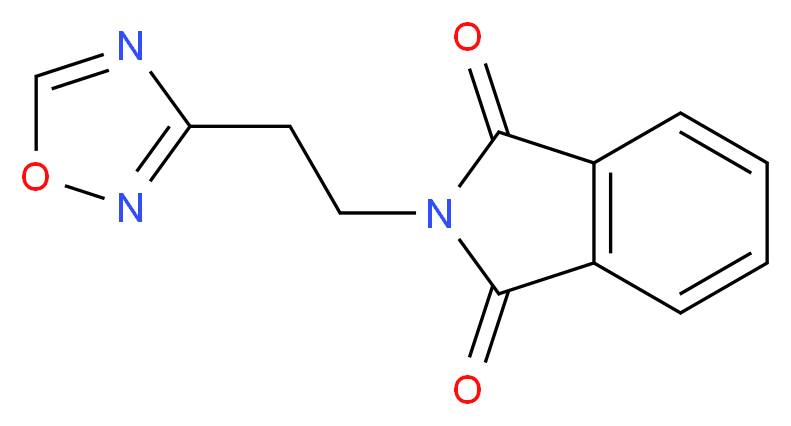 2-[2-(1,2,4-Oxadiazol-3-yl)ethyl]-1,3(2H)-dH-isoindole-1,3(2H)-dione_分子结构_CAS_)