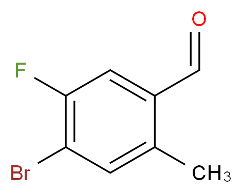 4-bromo-5-fluoro-2-methylbenzaldehyde_分子结构_CAS_861928-26-9