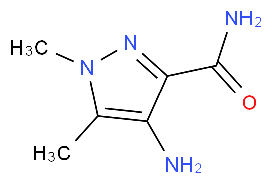 4-AMINO-1,5-DIMETHYL-1H-PYRAZOLE-3-CARBOXAMIDE_分子结构_CAS_1017781-13-3)