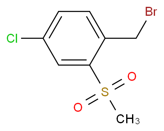 4-Chloro-2-(methylsulphonyl)benzyl bromide_分子结构_CAS_849035-64-9)