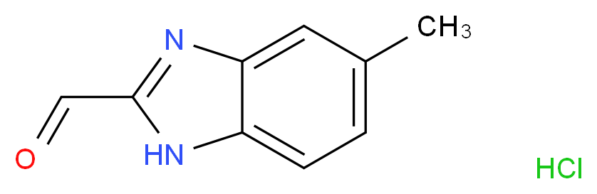 5-methyl-1H-1,3-benzodiazole-2-carbaldehyde hydrochloride_分子结构_CAS_1185304-18-0