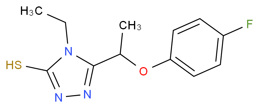 4-Ethyl-5-[1-(4-fluorophenoxy)ethyl]-4H-1,2,4-triazole-3-thiol_分子结构_CAS_)
