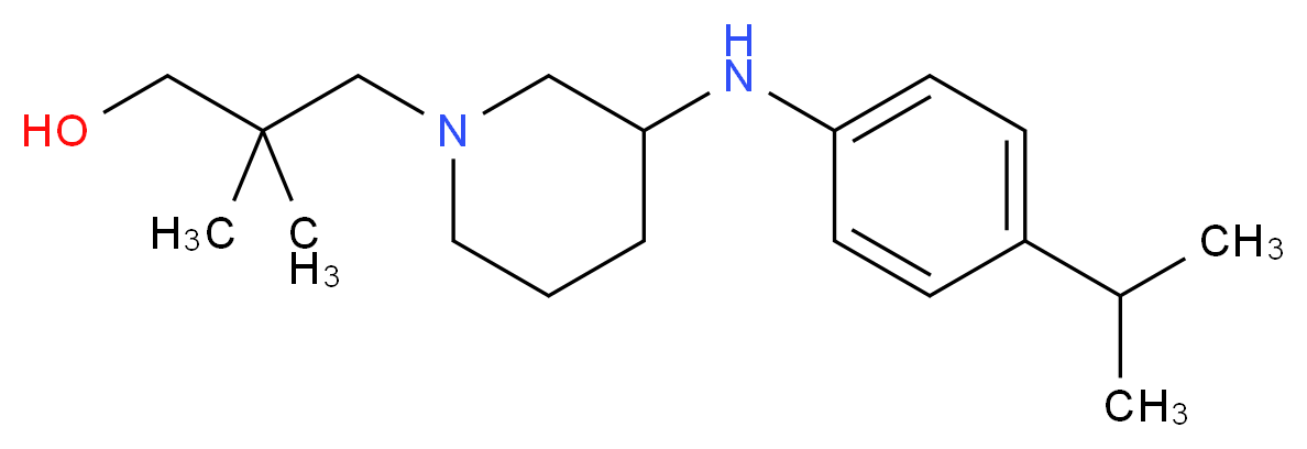 3-{3-[(4-isopropylphenyl)amino]-1-piperidinyl}-2,2-dimethyl-1-propanol_分子结构_CAS_)