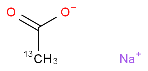 乙酸钠-2-(13C)_分子结构_CAS_13291-89-9)