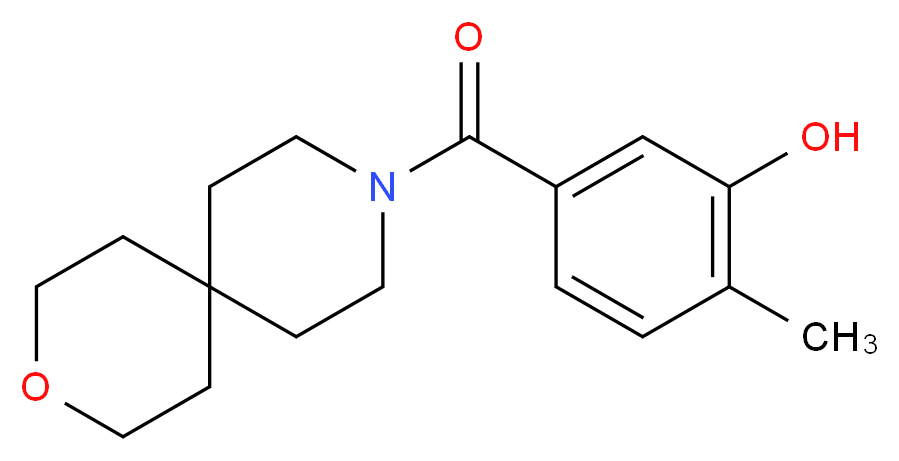 2-methyl-5-(3-oxa-9-azaspiro[5.5]undec-9-ylcarbonyl)phenol_分子结构_CAS_)