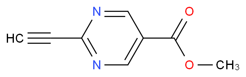 methyl 2-ethynylpyrimidine-5-carboxylate_分子结构_CAS_1196146-17-4