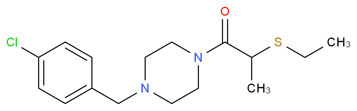 1-(4-chlorobenzyl)-4-[2-(ethylthio)propanoyl]piperazine_分子结构_CAS_)
