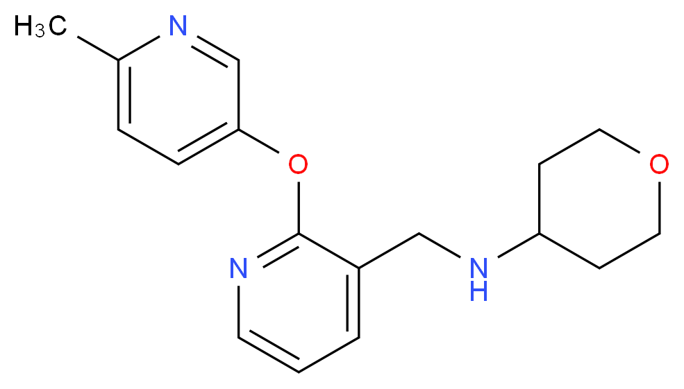 ({2-[(6-methyl-3-pyridinyl)oxy]-3-pyridinyl}methyl)tetrahydro-2H-pyran-4-ylamine_分子结构_CAS_)
