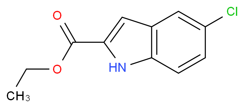 ethyl 5-chloro-1H-indole-2-carboxylate_分子结构_CAS_4792-67-0