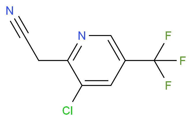 2-[3-Chloro-5-(trifluoromethyl)-2-pyridinyl]-acetonitrile_分子结构_CAS_157764-10-8)