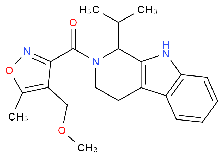 1-isopropyl-2-{[4-(methoxymethyl)-5-methylisoxazol-3-yl]carbonyl}-2,3,4,9-tetrahydro-1H-beta-carboline_分子结构_CAS_)