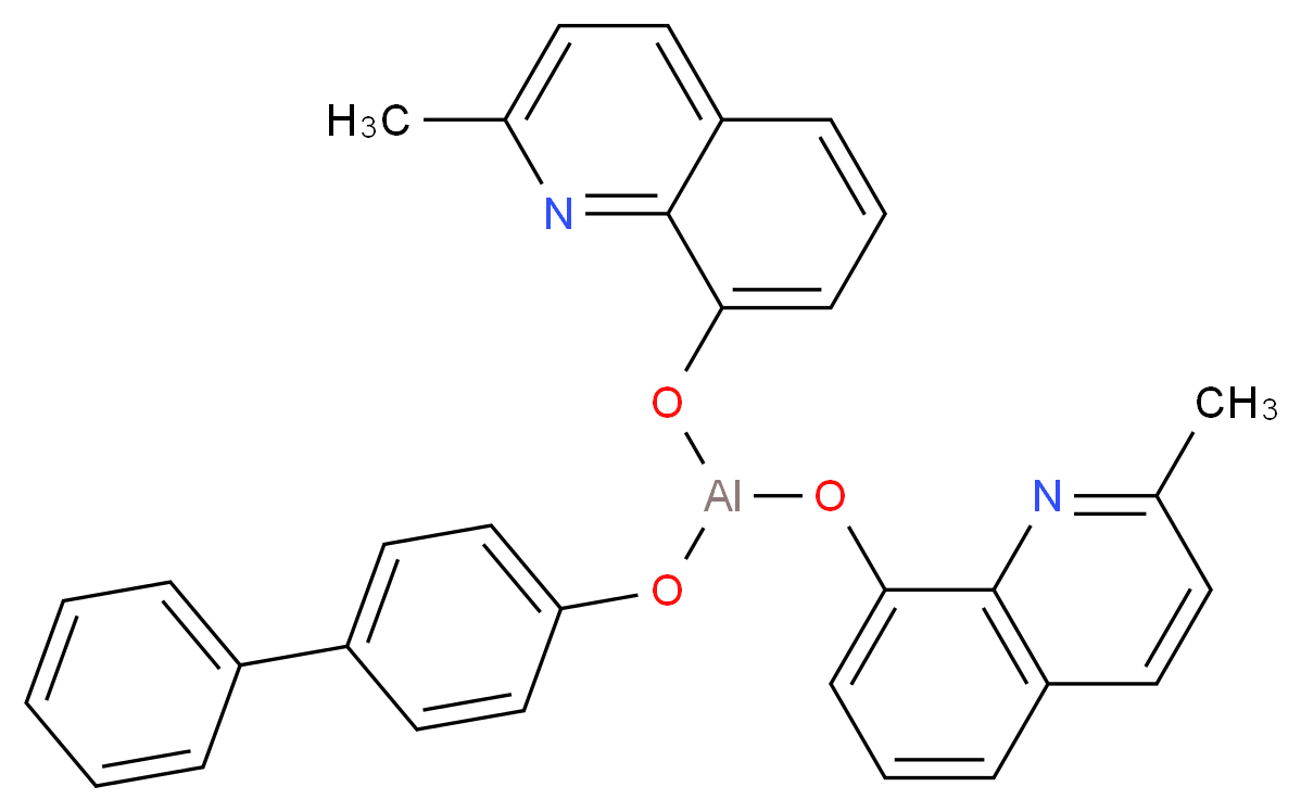 2-methyl-8-({[(2-methylquinolin-8-yl)oxy](4-phenylphenoxy)alumanyl}oxy)quinoline_分子结构_CAS_146162-54-1