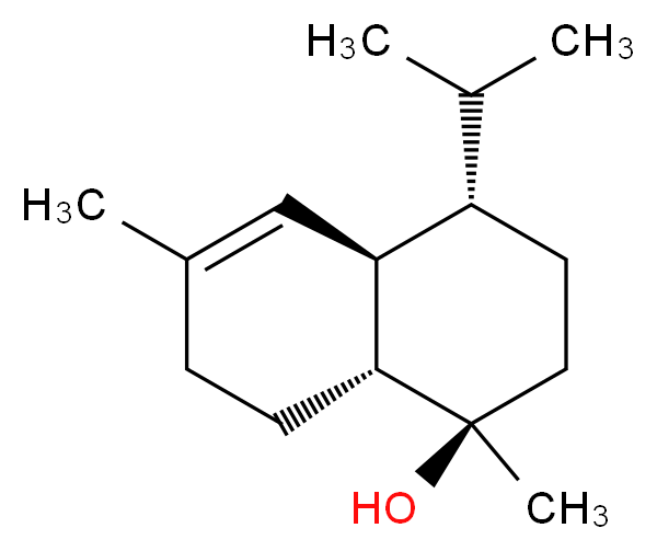 (1R,4S,4aR,8aR)-1,6-dimethyl-4-(propan-2-yl)-1,2,3,4,4a,7,8,8a-octahydronaphthalen-1-ol_分子结构_CAS_481-34-5