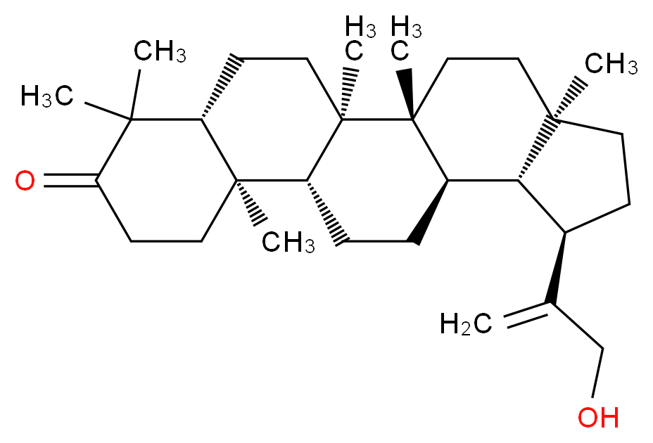 (1R,2R,5R,8R,9S,10R,13R,14R,19R)-8-(3-hydroxyprop-1-en-2-yl)-1,2,5,14,18,18-hexamethylpentacyclo[11.8.0.0<sup>2</sup>,<sup>1</sup><sup>0</sup>.0<sup>5</sup>,<sup>9</sup>.0<sup>1</sup><sup>4</sup>,<sup>1</sup><sup>9</sup>]henicosan-17-one_分子结构_CAS_72944-06-0