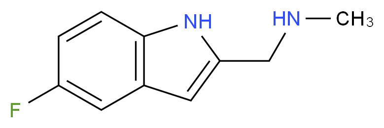 [(5-fluoro-1H-indol-2-yl)methyl](methyl)amine_分子结构_CAS_883531-12-2