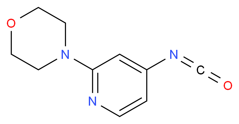 4-(4-isocyanatopyridin-2-yl)morpholine_分子结构_CAS_876316-43-7