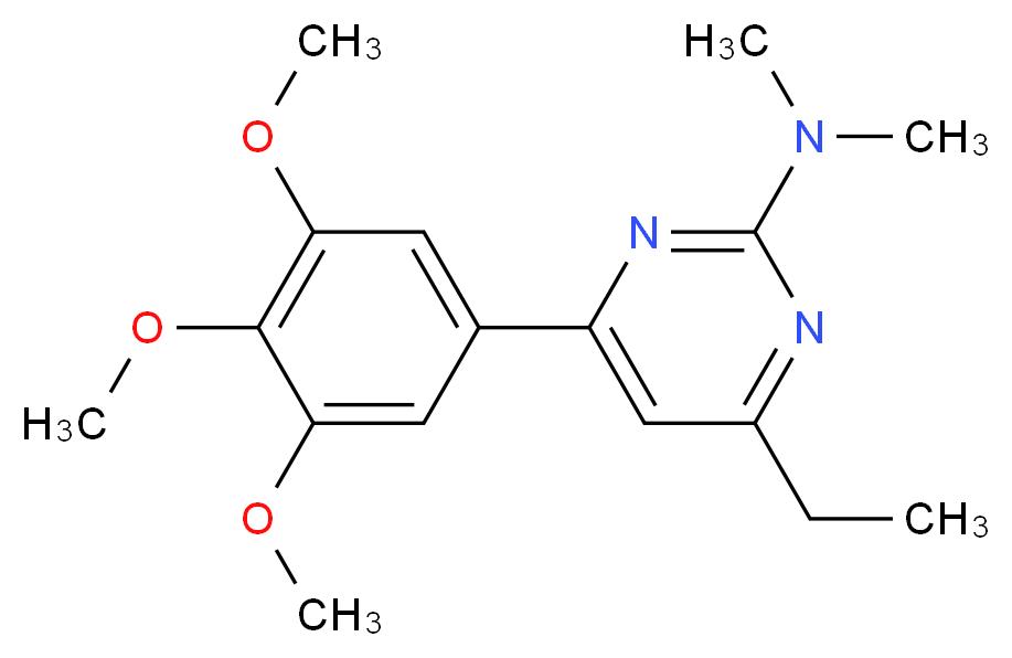 4-ethyl-N,N-dimethyl-6-(3,4,5-trimethoxyphenyl)pyrimidin-2-amine_分子结构_CAS_)