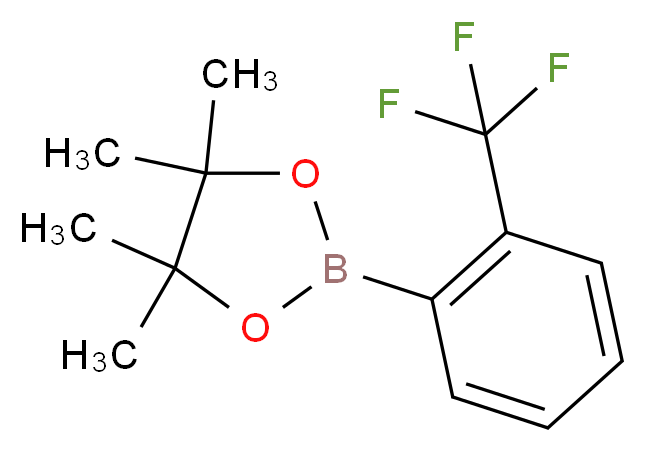 4,4,5,5-tetramethyl-2-[2-(trifluoromethyl)phenyl]-1,3,2-dioxaborolane_分子结构_CAS_1073339-21-5