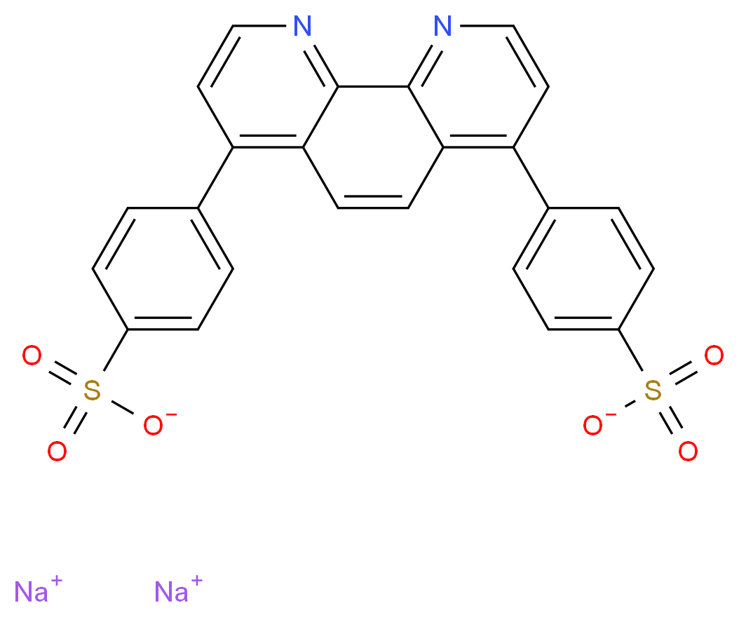 4,7-二苯基-1,10-菲啰啉二磺酸二钠盐水合物_分子结构_CAS_52746-49-3)