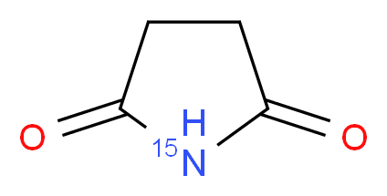 (1-<sup>1</sup><sup>5</sup>N)pyrrolidine-2,5-dione_分子结构_CAS_32807-36-6