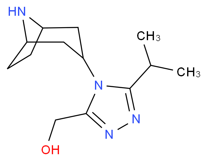 (4-{8-azabicyclo[3.2.1]octan-3-yl}-5-(propan-2-yl)-4H-1,2,4-triazol-3-yl)methanol_分子结构_CAS_856703-83-8