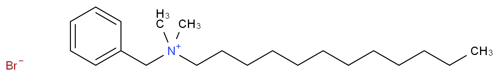 benzyl(dodecyl)dimethylazanium bromide_分子结构_CAS_7281-04-1