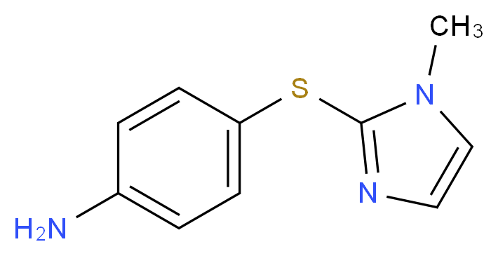 4-[(1-methyl-1H-imidazol-2-yl)thio]aniline_分子结构_CAS_96591-94-5)