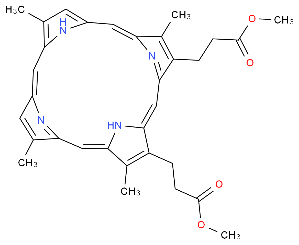 DEUTEROPORPHYRIN IX DIMETHYL ESTER_分子结构_CAS_10589-94-3)