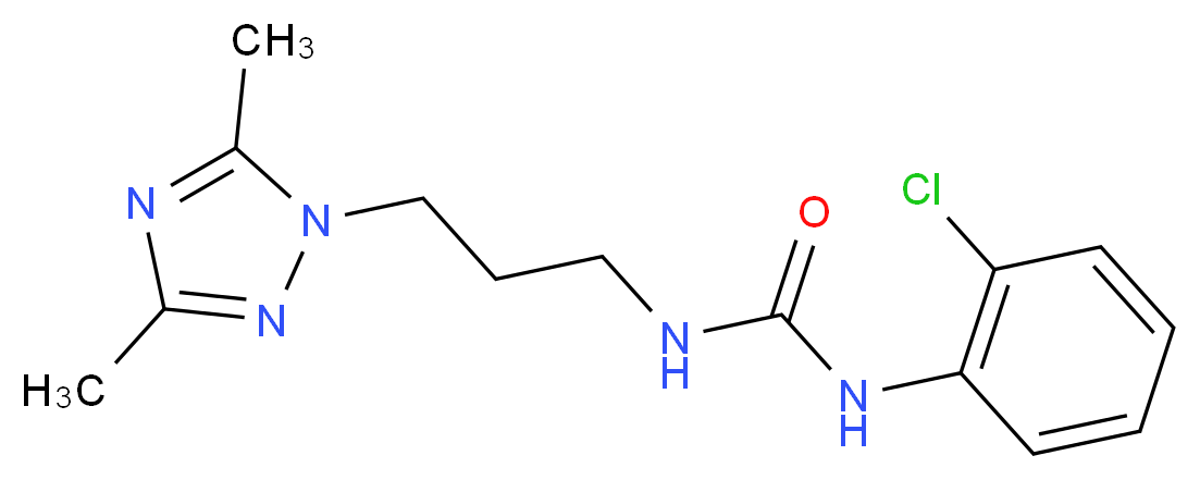N-(2-chlorophenyl)-N'-[3-(3,5-dimethyl-1H-1,2,4-triazol-1-yl)propyl]urea_分子结构_CAS_)