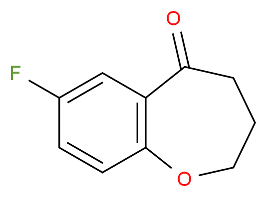 7-fluoro-2,3,4,5-tetrahydro-1-benzoxepin-5-one_分子结构_CAS_774-20-9