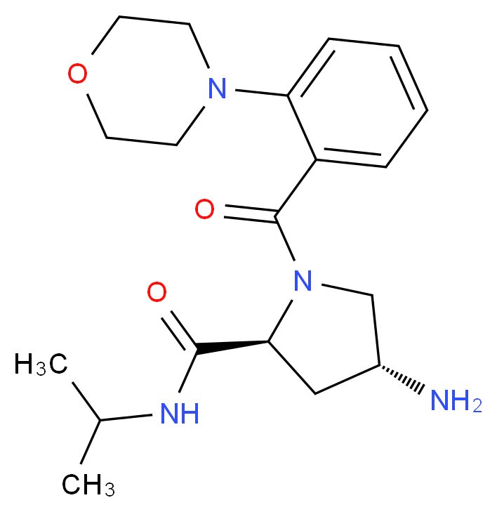 (2S,4R)-4-amino-N-isopropyl-1-(2-morpholin-4-ylbenzoyl)pyrrolidine-2-carboxamide_分子结构_CAS_)