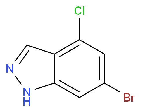 6-bromo-4-chloro-1H-indazole_分子结构_CAS_885518-99-0