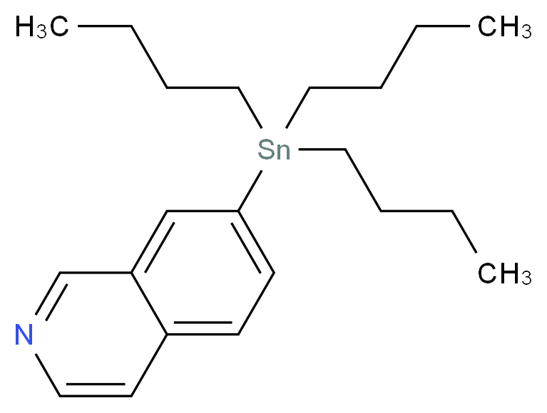 7-(tributylstannyl)isoquinoline_分子结构_CAS_1161975-56-9