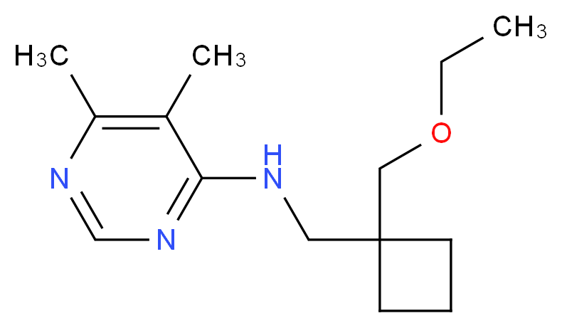 N-{[1-(ethoxymethyl)cyclobutyl]methyl}-5,6-dimethylpyrimidin-4-amine_分子结构_CAS_)