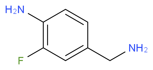 4-(aminomethyl)-2-fluoroaniline_分子结构_CAS_865879-00-1
