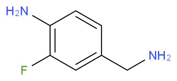 4-(AMINOMETHYL)-2-FLUOROANILINE_分子结构_CAS_865879-00-1)