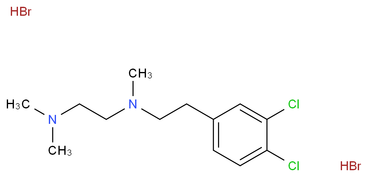 [2-(3,4-dichlorophenyl)ethyl][2-(dimethylamino)ethyl]methylamine dihydrobromide_分子结构_CAS_138356-21-5