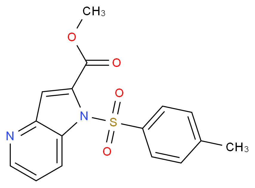 Methyl 1-(toluene-4-sulphonyl)-4-azaindole-2-carboxylate_分子结构_CAS_952182-32-0)