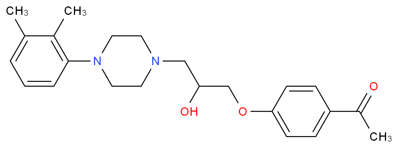 1-(4-{3-[4-(2,3-dimethylphenyl)piperazin-1-yl]-2-hydroxypropoxy}phenyl)ethan-1-one_分子结构_CAS_635703-12-7