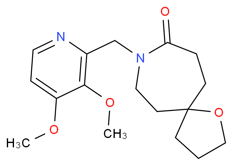 8-[(3,4-dimethoxy-2-pyridinyl)methyl]-1-oxa-8-azaspiro[4.6]undecan-9-one_分子结构_CAS_)
