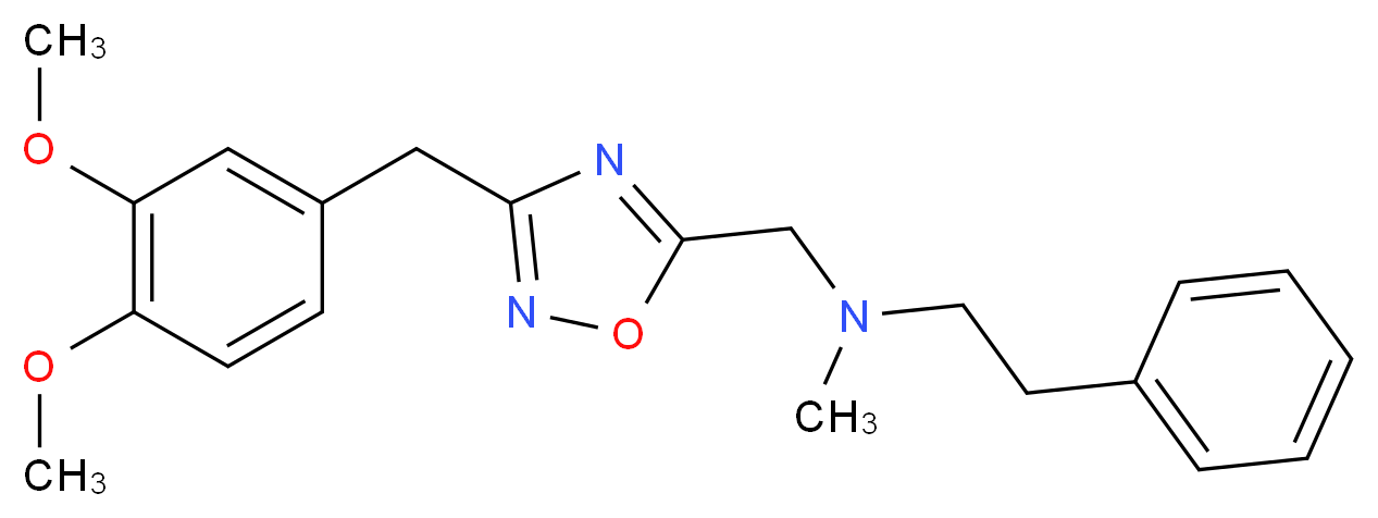 N-{[3-(3,4-dimethoxybenzyl)-1,2,4-oxadiazol-5-yl]methyl}-N-methyl-2-phenylethanamine_分子结构_CAS_)