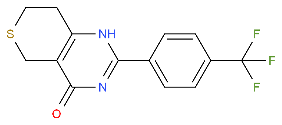 2-[4-(trifluoromethyl)phenyl]-1H,4H,5H,7H,8H-thiopyrano[4,3-d]pyrimidin-4-one_分子结构_CAS_284028-89-3