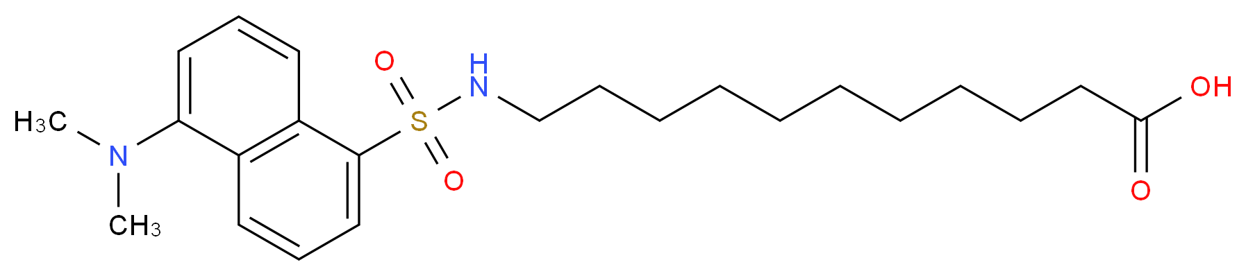 11-[5-(dimethylamino)naphthalene-1-sulfonamido]undecanoic acid_分子结构_CAS_73025-02-2