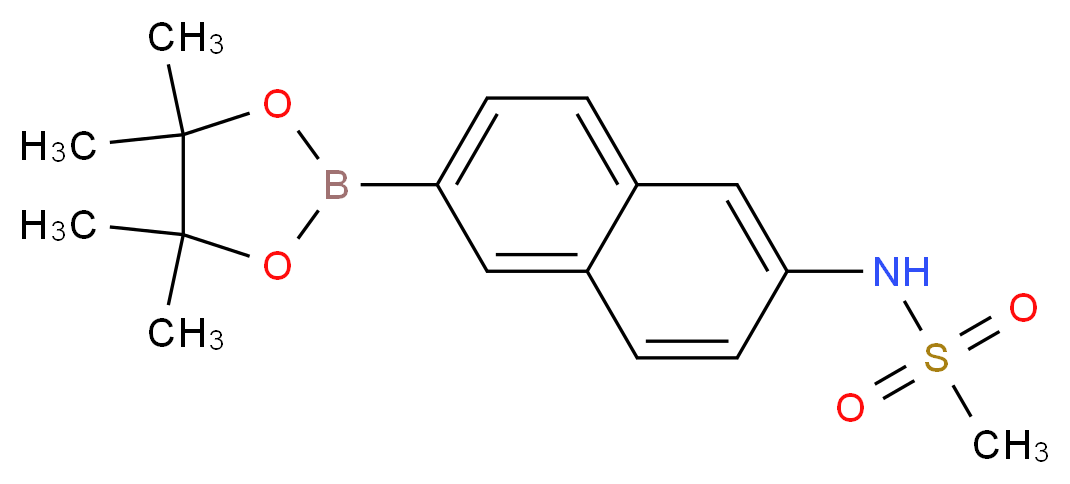 N-[6-(tetramethyl-1,3,2-dioxaborolan-2-yl)naphthalen-2-yl]methanesulfonamide_分子结构_CAS_1132940-88-5