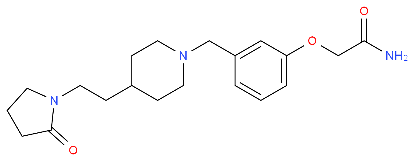 2-[3-({4-[2-(2-oxo-1-pyrrolidinyl)ethyl]-1-piperidinyl}methyl)phenoxy]acetamide_分子结构_CAS_)