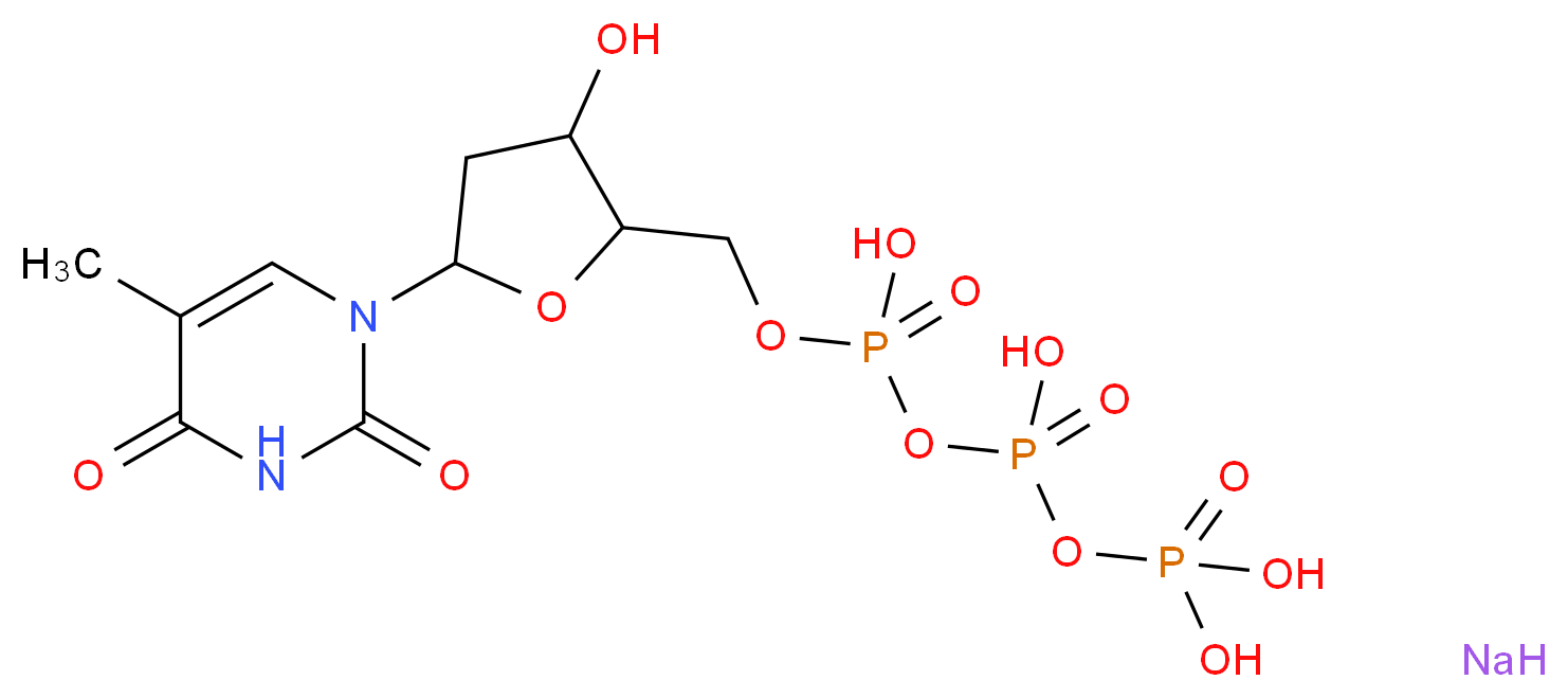 胸腺嘧啶核苷5′-三磷酸 钠盐 溶液_分子结构_CAS_18423-43-3)