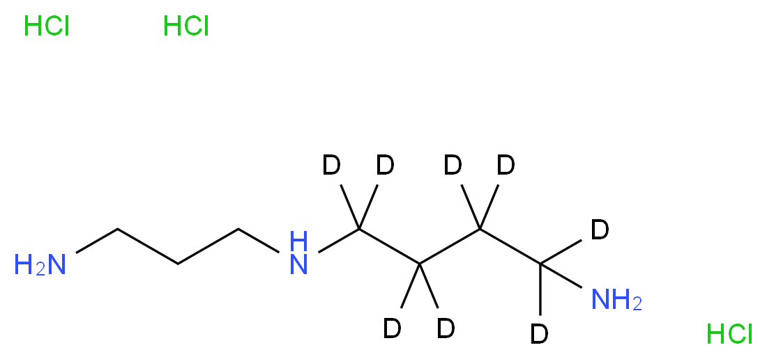 亚精胺-丁烷-d8 三盐酸盐_分子结构_CAS_1173019-26-5)