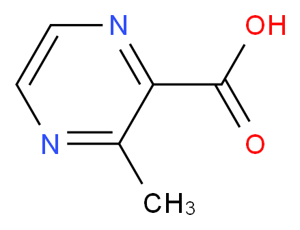 3-Methylpyrazine-2-carboxylic acid_分子结构_CAS_41110-28-5)