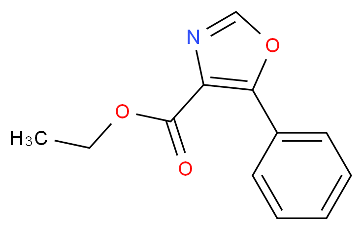 ethyl 5-phenyl-1,3-oxazole-4-carboxylate_分子结构_CAS_32998-97-3