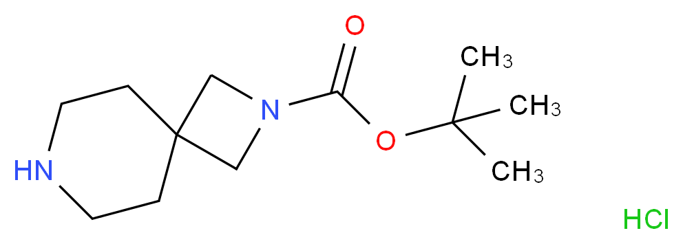 tert-butyl 2,7-diazaspiro[3.5]nonane-2-carboxylate hydrochloride_分子结构_CAS_929302-18-1